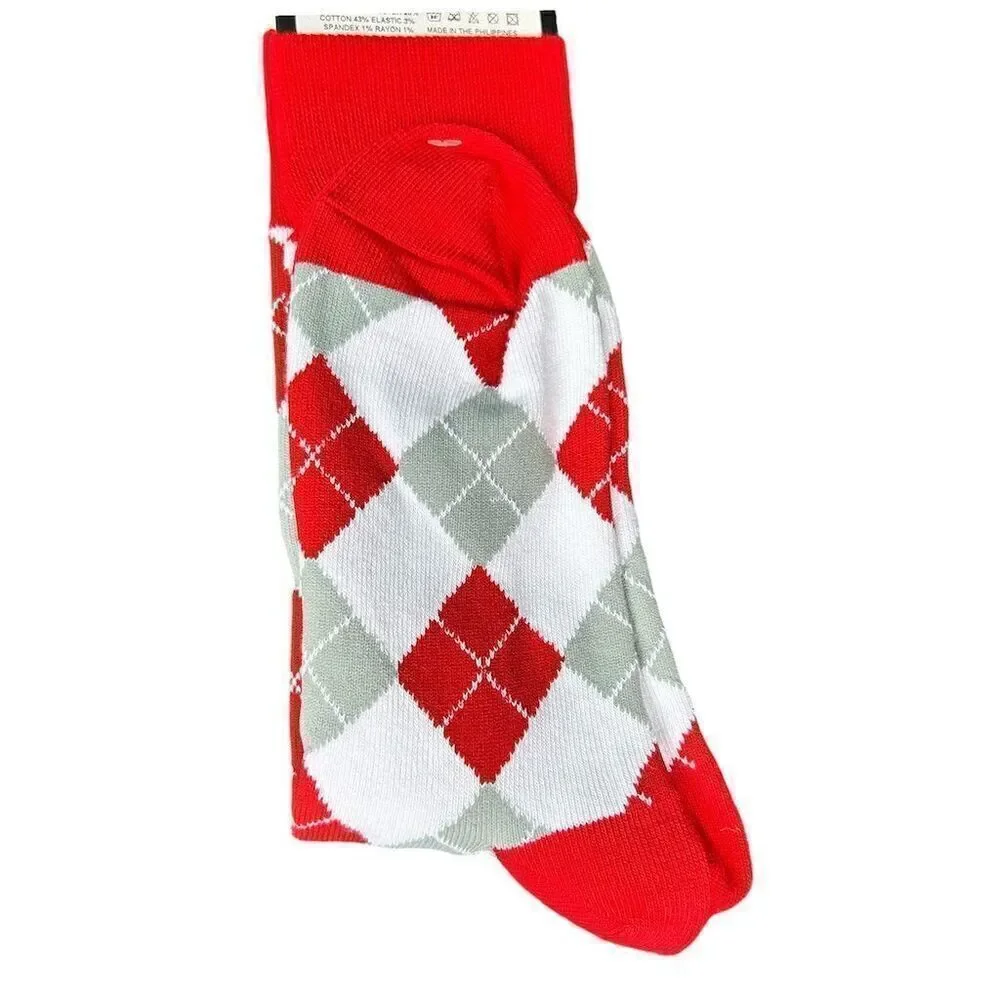 Strideline University of Alabama Argyle Crew Socks Crimson‎ Tide Unisex